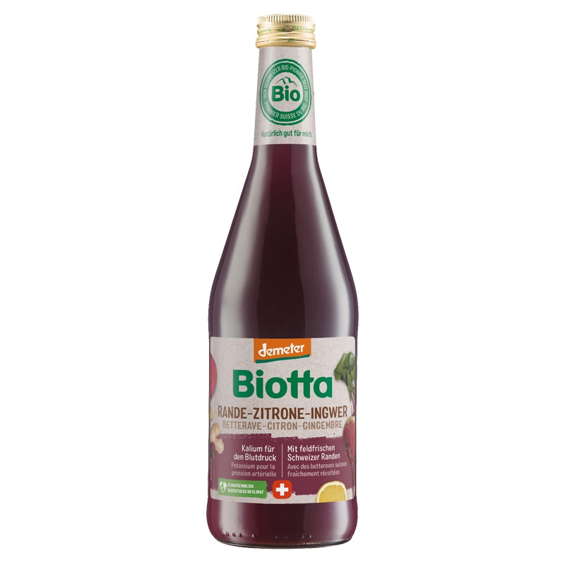 Biotta - Bio-Rote-Bete-, Zitronen- und Ingwersaft 500ml