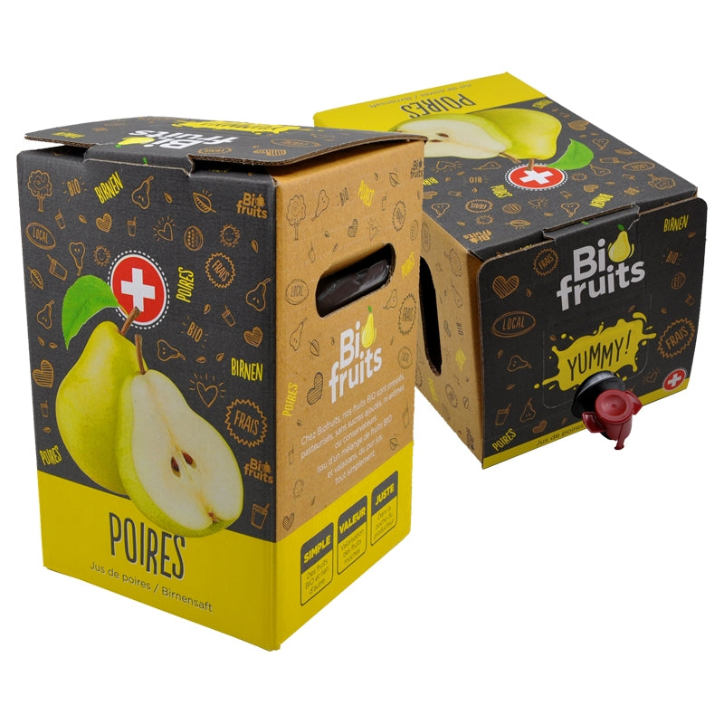 Jus de poires filtré BIO en baginbox 5l