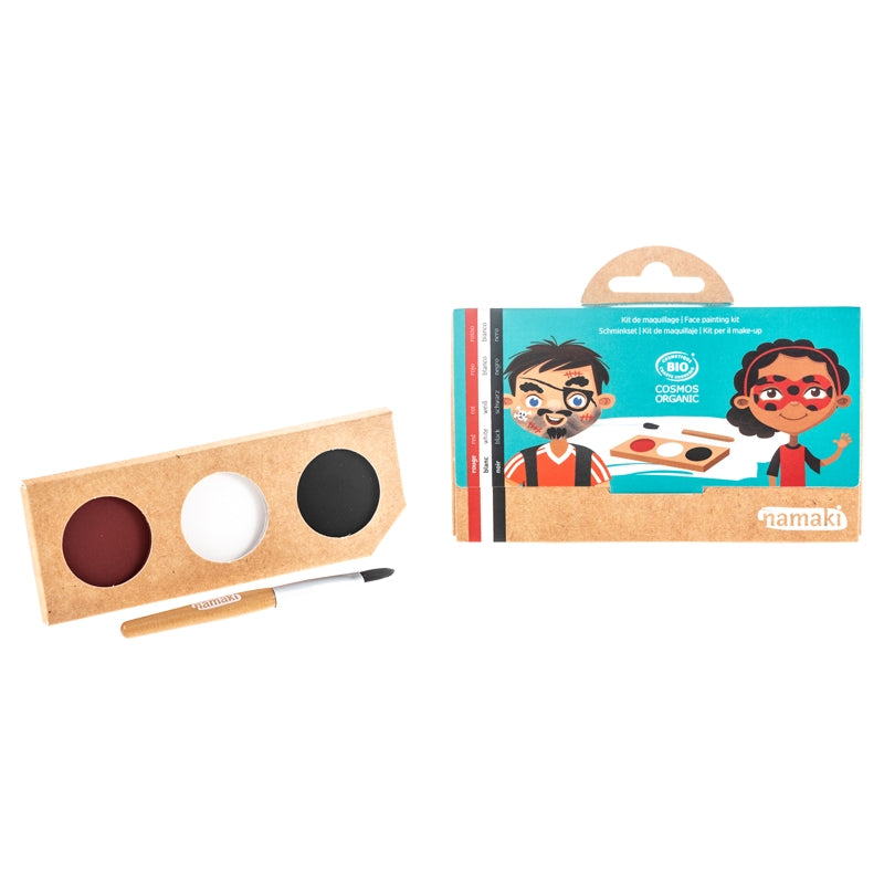 Bio-3-Farben-Piraten- und Marienkäfer-Make-up-Set - Namaki