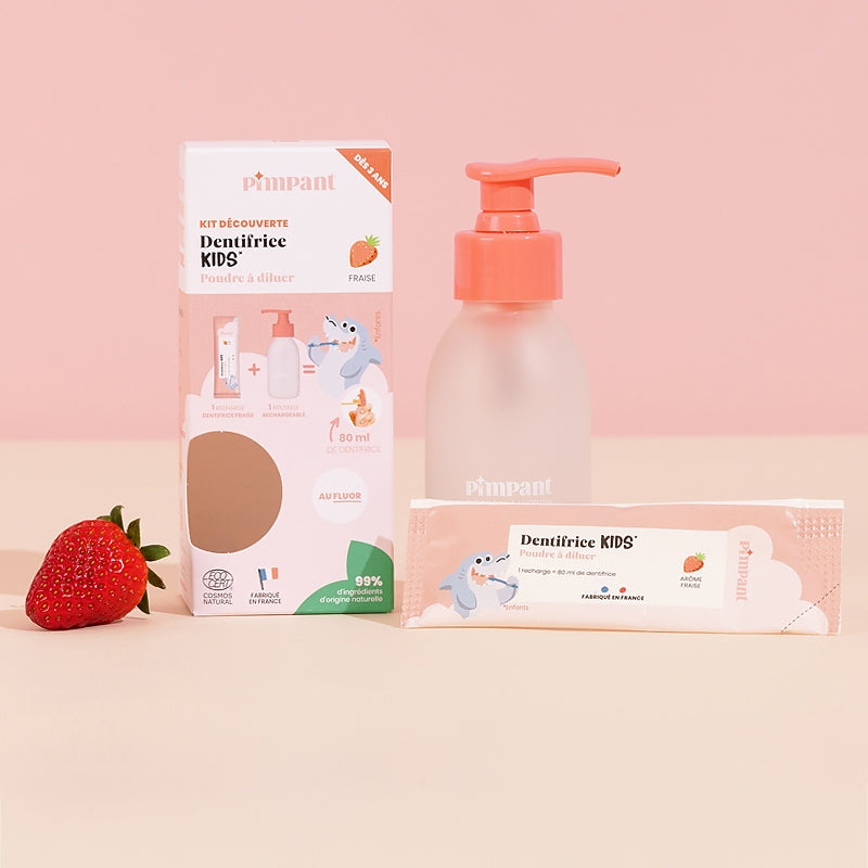 Kit découverte dentifrice enfants fraise