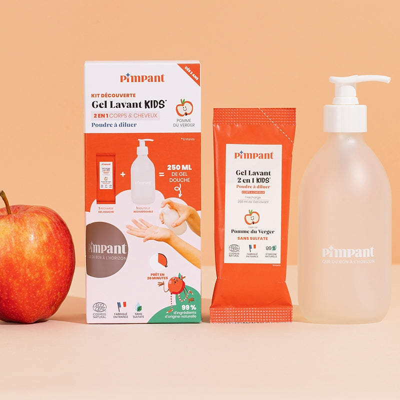 Kit découverte gel lavant 2 en 1 enfants pomme du verger