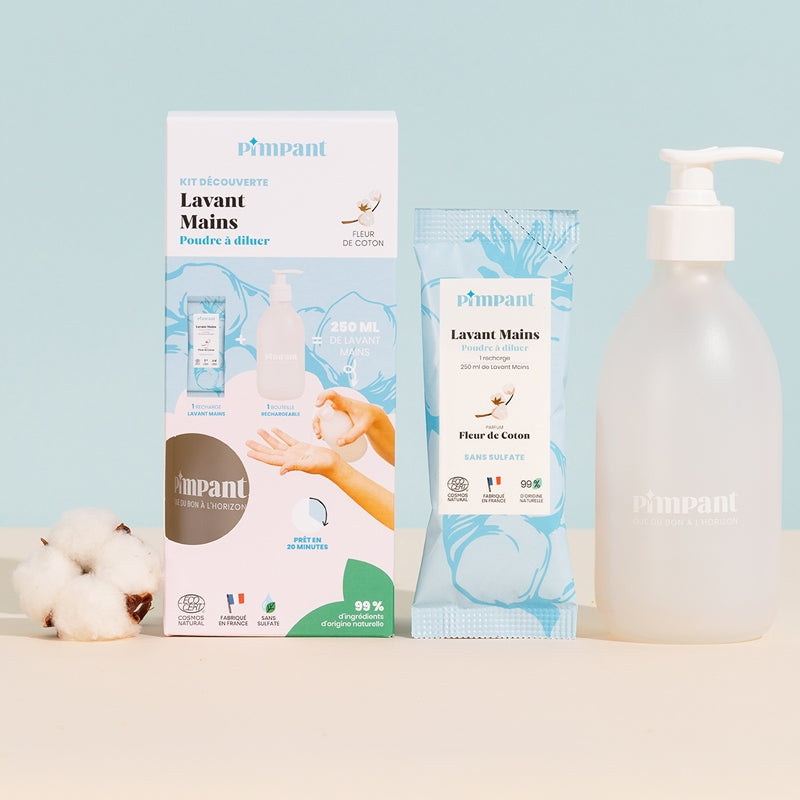 Kit découverte lavant mains fleur de coton