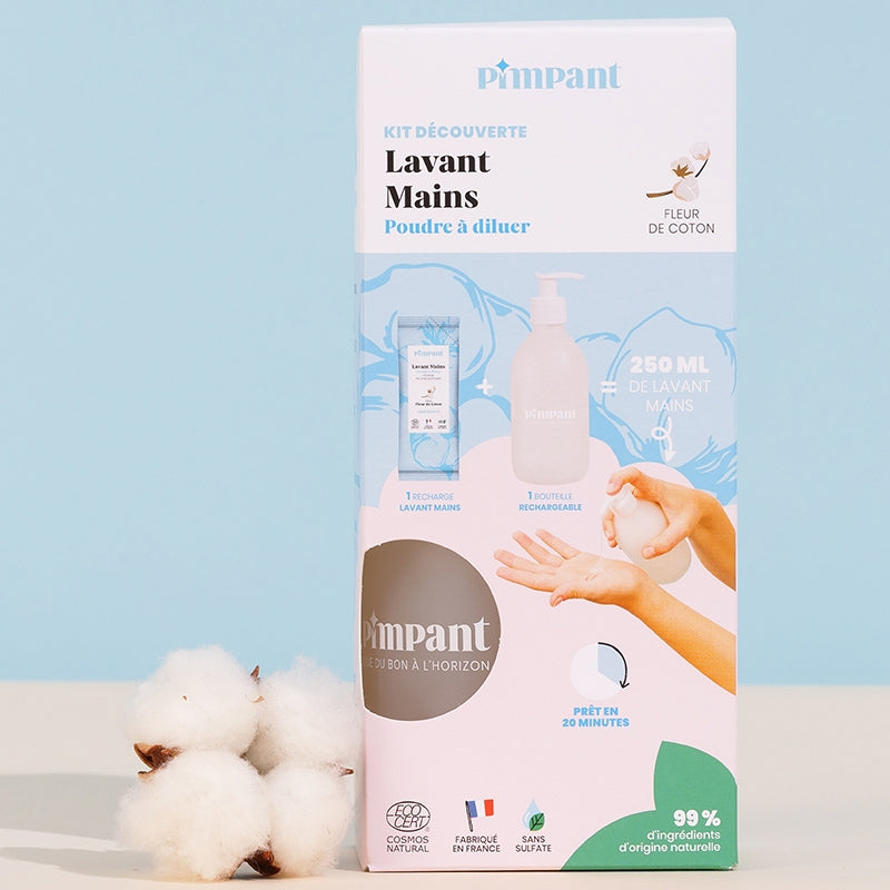 Kit découverte lavant mains fleur de coton