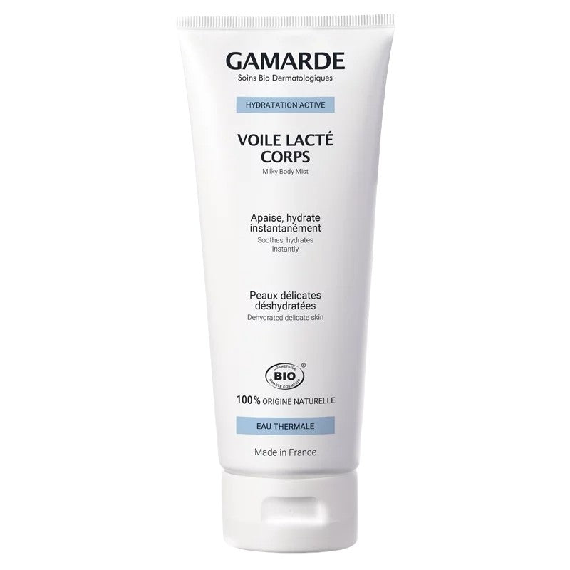Gamarde - Lait corporel "Voile lacté" BIO - eau thermale - peaux délicates déshydratées - 200g