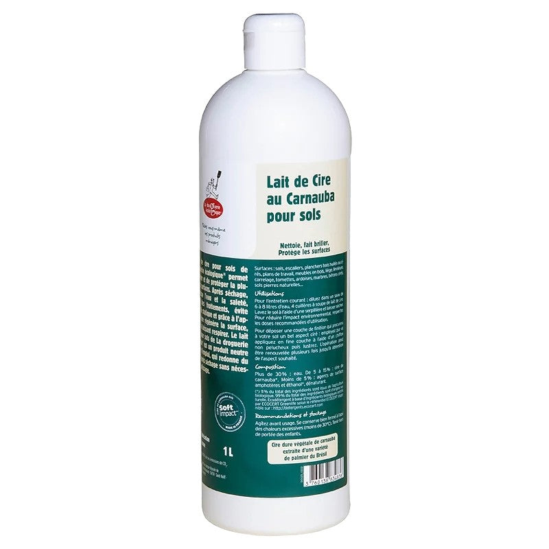 Lait de cire au carnauba BIO pour sols