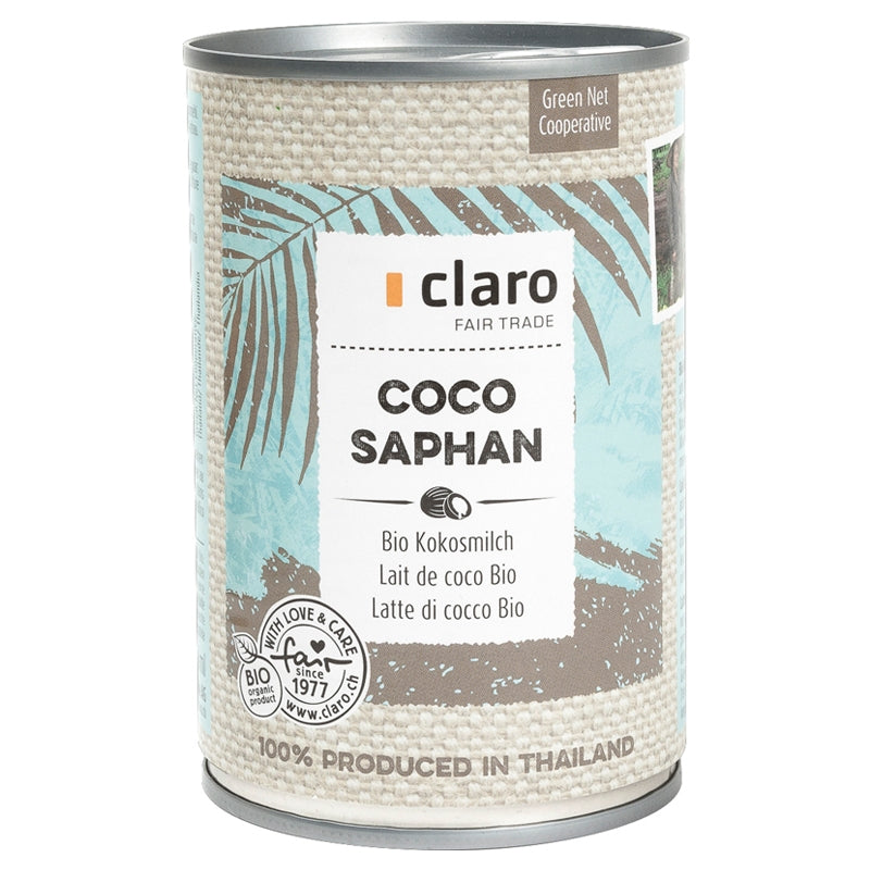 Claro - Lait de coco BIO Coco Saphan 400ml