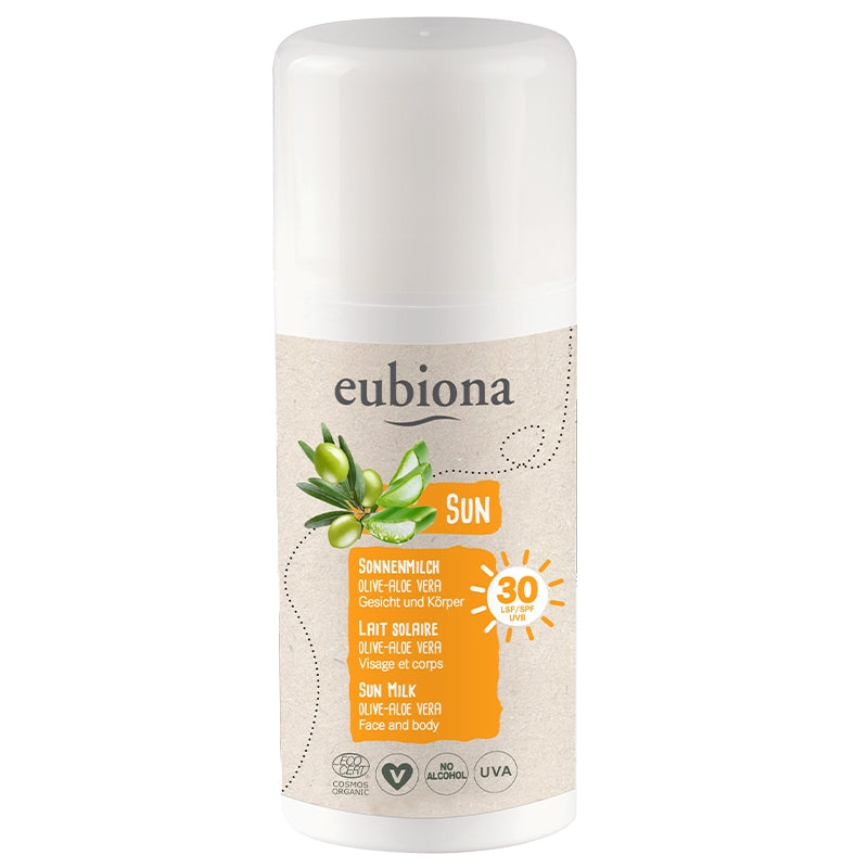 Eubiona - Sonnenmilch Gesicht & Körper LSF 30 Olive & Aloe Vera BIO 100ml