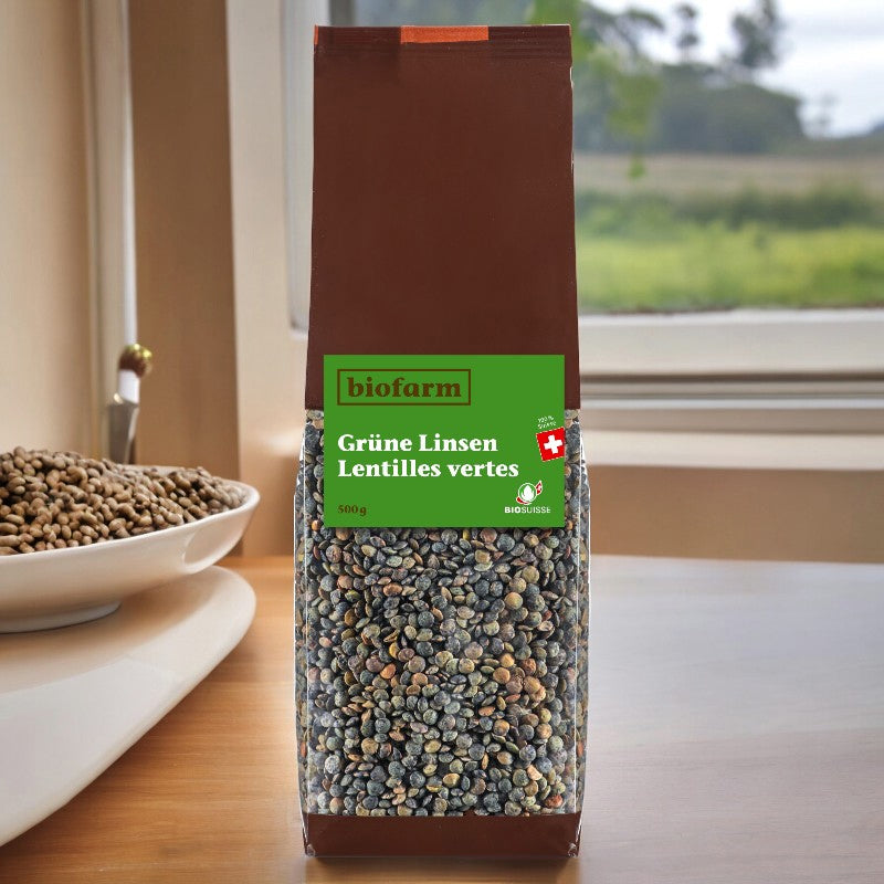 Biofarm - Lentilles vertes suisses BIO 500g