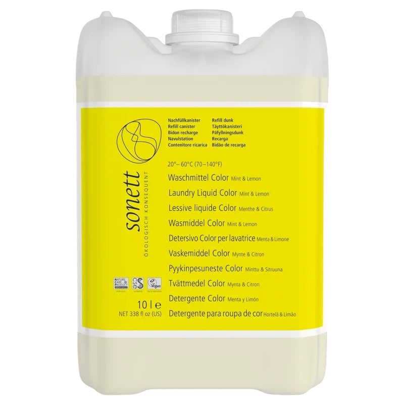 Lessive liquide couleur menthe & lemongrass ECO 10l - Sonett