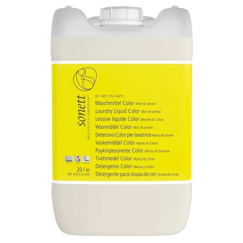 Lessive liquide couleur menthe & lemongrass ECO 20l - Sonett