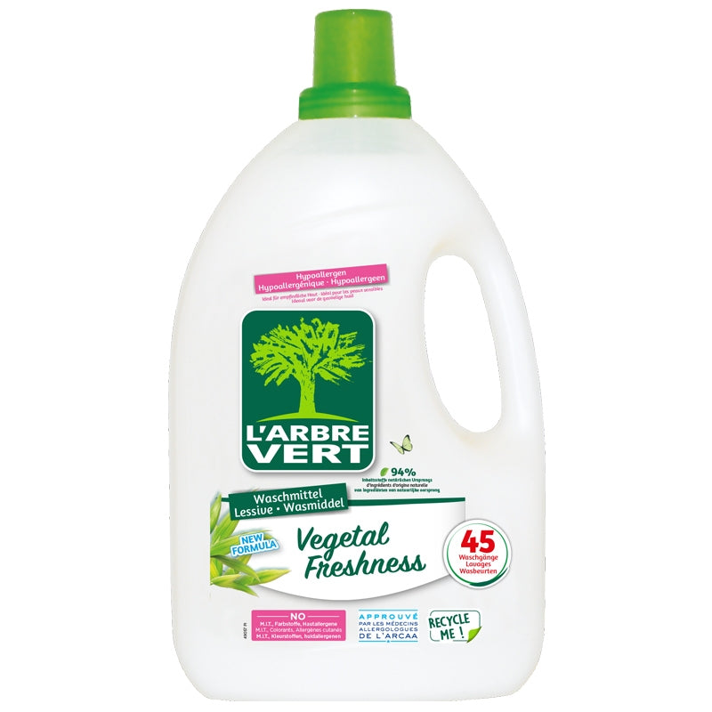 Vegetal Freshness Umweltfreundliches Flüssigwaschmittel - 2,025 l - L'Arbre Vert