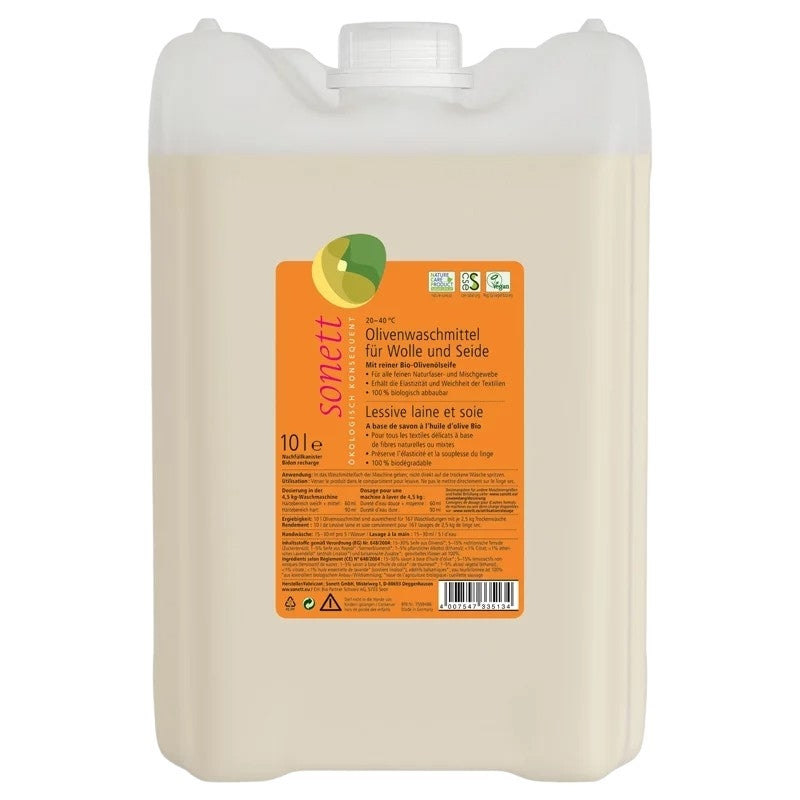 Lessive laine & soie olive & lavande ECO 10l - Sonett