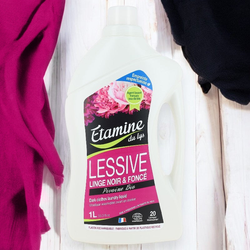 Etamine du Lys - Lessive liquide linge noir & foncé pivoine 1l