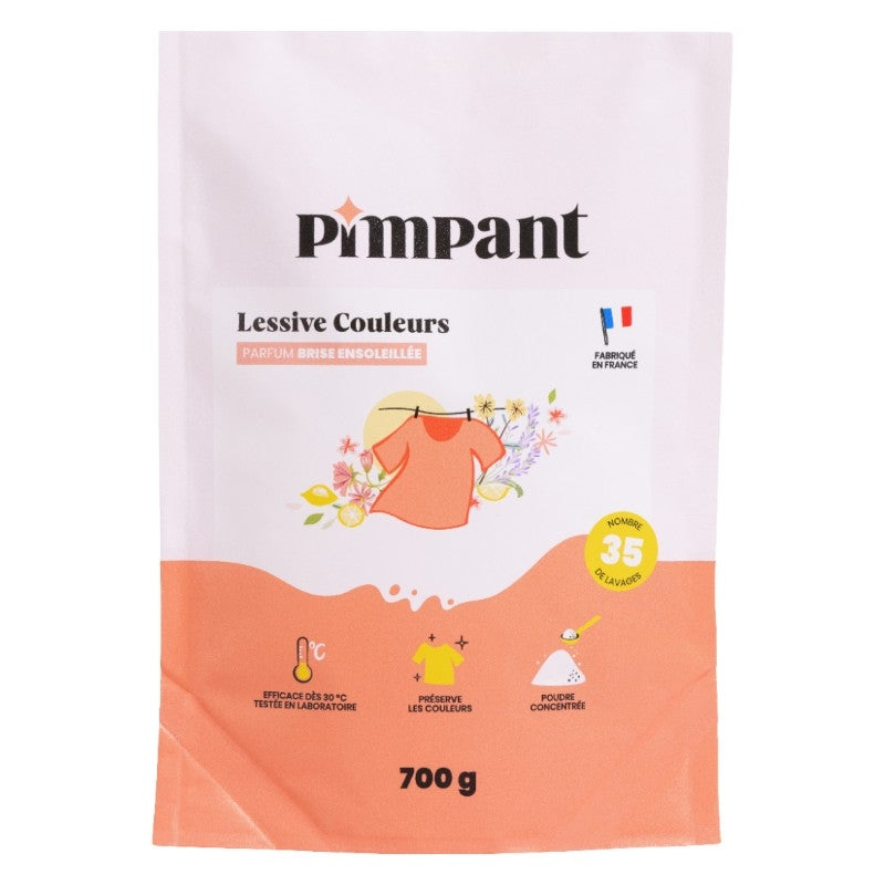 Lessive poudre couleur brise ensoleillée 700g - Pimpant