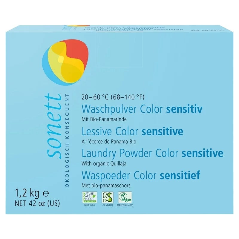 Lessive poudre couleur sensitive sans parfum ECO 1,2kg - Sonett