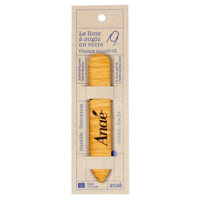 Anaé - Lime à ongles en verre petite avec étui en bois
