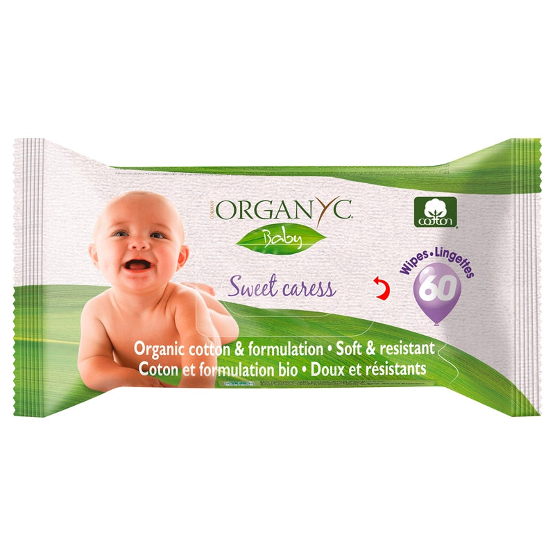 Bio-Babytücher mit Ringelblume und Kamille - 60 Tücher - Organyc