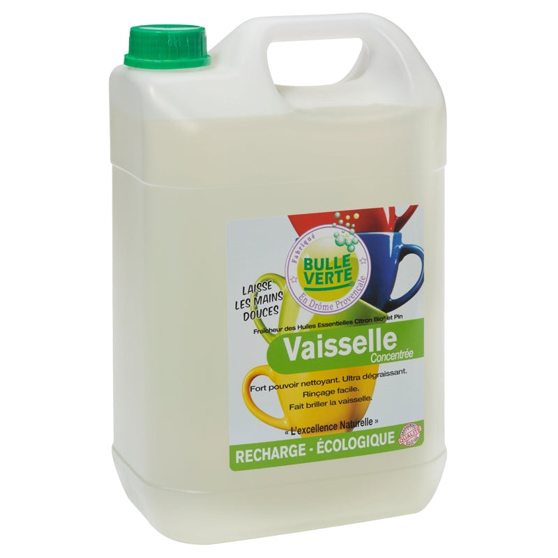 Bulle Verte - Liquide vaisselle citron & pin ECO - 5l