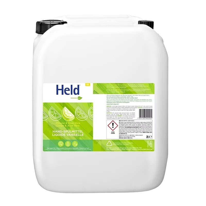 Held - Umweltfreundliches Geschirrspülmittel mit Zitrone und Aloe Vera
