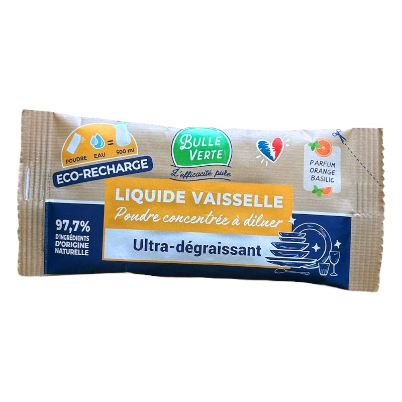Bulle Verte - ECO Orange & Basil Pulver-Geschirrspülmittel - 1 Stück