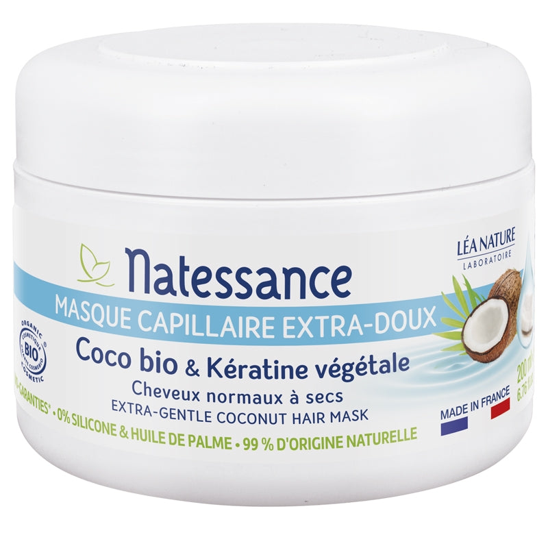 Extra sanfte Haarmaske Kokos & pflanzliches Keratin BIO