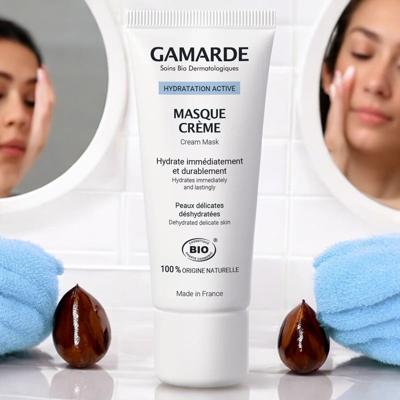 Gamarde - Masque crème BIO - eau thermale - peaux délicates déshydratées - 40g