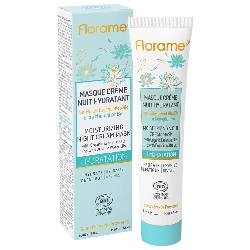 Florame - Feuchtigkeitsspendende Nachtcreme-Maske Seerose BIO 65ml
