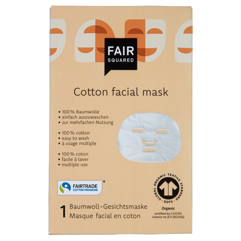 Fair Squared - Masque sec pour le visage en coton BIO 1 pièce