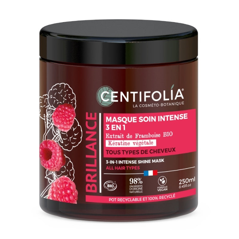 Centifolia - Masque soin brillance intense 3 en 1 BIO framboise 250ml