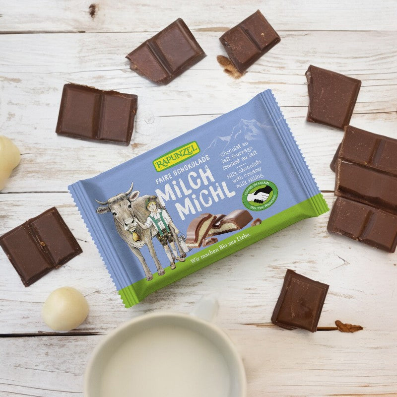 Milch Michl chocolat au lait fourrage fondant au lait BIO
