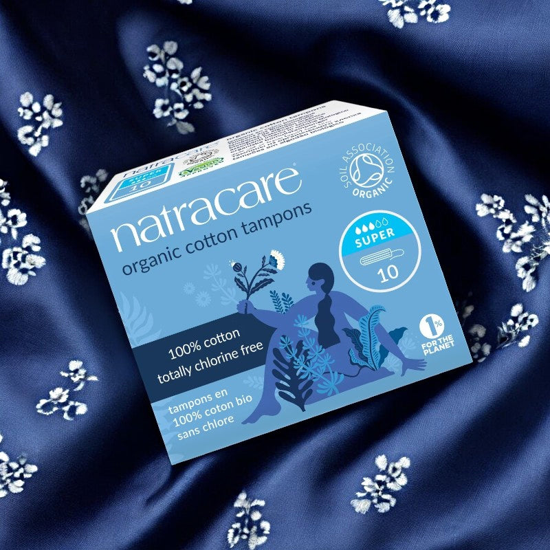 Mini tampons bio sans applicateur Super flux moyen à fort Natracare - 10 pièces