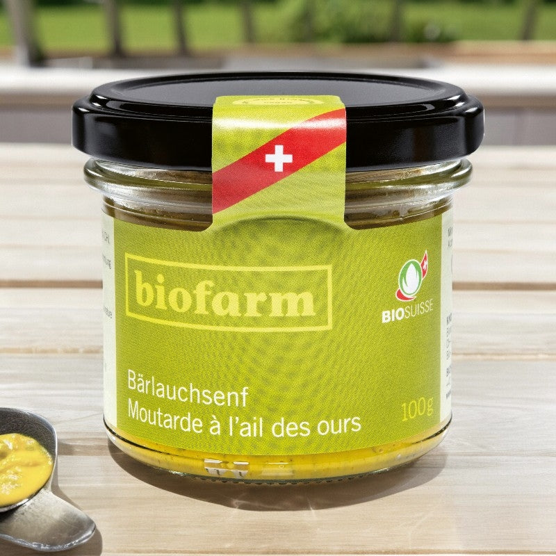 Biofarm - Moutarde à l'ail des ours suisse BIO 100g