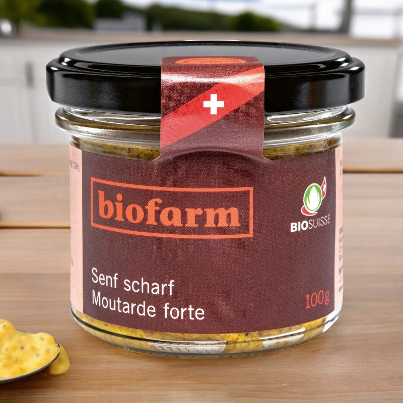Biofarm - Moutarde forte suisse BIO 100g