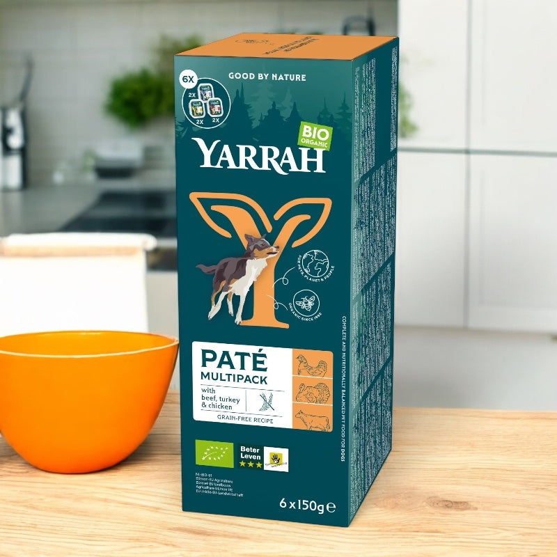 Multi Pack pâtés pour chien dinde, poulet & bœuf BIO