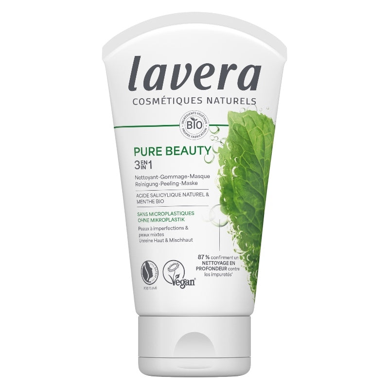 Lavera - 3-in-1 Reinigungspeeling & Maske Salicylsäure & Minze BIO 125ml