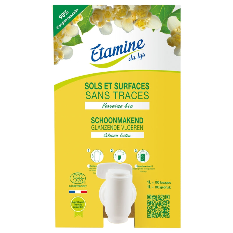 Etamine du Lys - Nettoyant sols & surfaces sans traces écologique orange 10kg