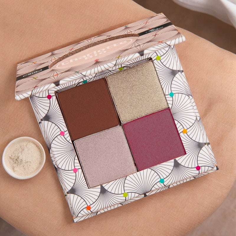 Charlotte Bio - Palette fards à paupières nude rose BIO 4x1.4g