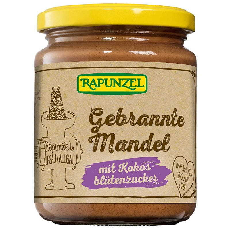 Bio-Zuckeraufstrich mit gerösteten Mandeln und Kokosblüten - 250 g - Rapunzel