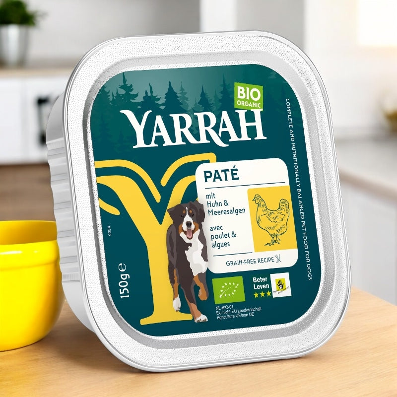 Pâté poulet avec algues marines pour chien BIO