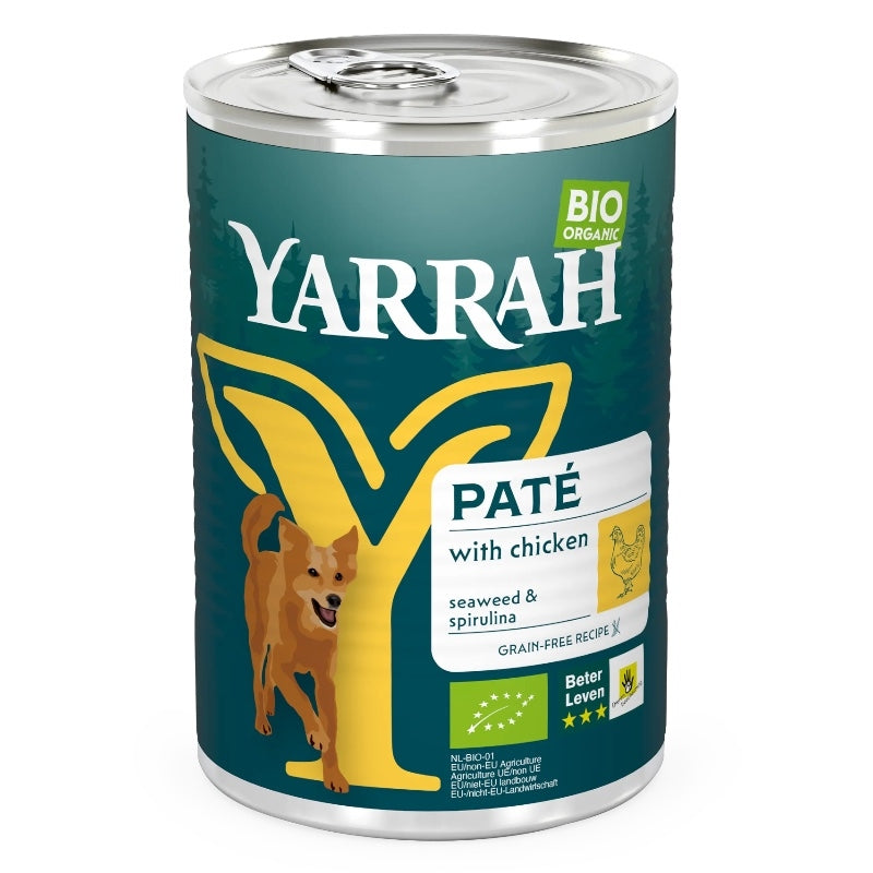 Pâté poulet avec spiruline & algues marines pour chien BIO