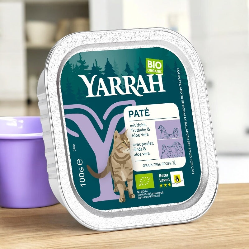 Pâté poulet & dinde avec aloe vera pour chat BIO