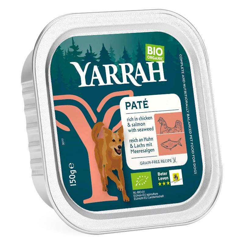 Bio-Hundefutter mit Huhn und Lachs - 150 g - Yarrah