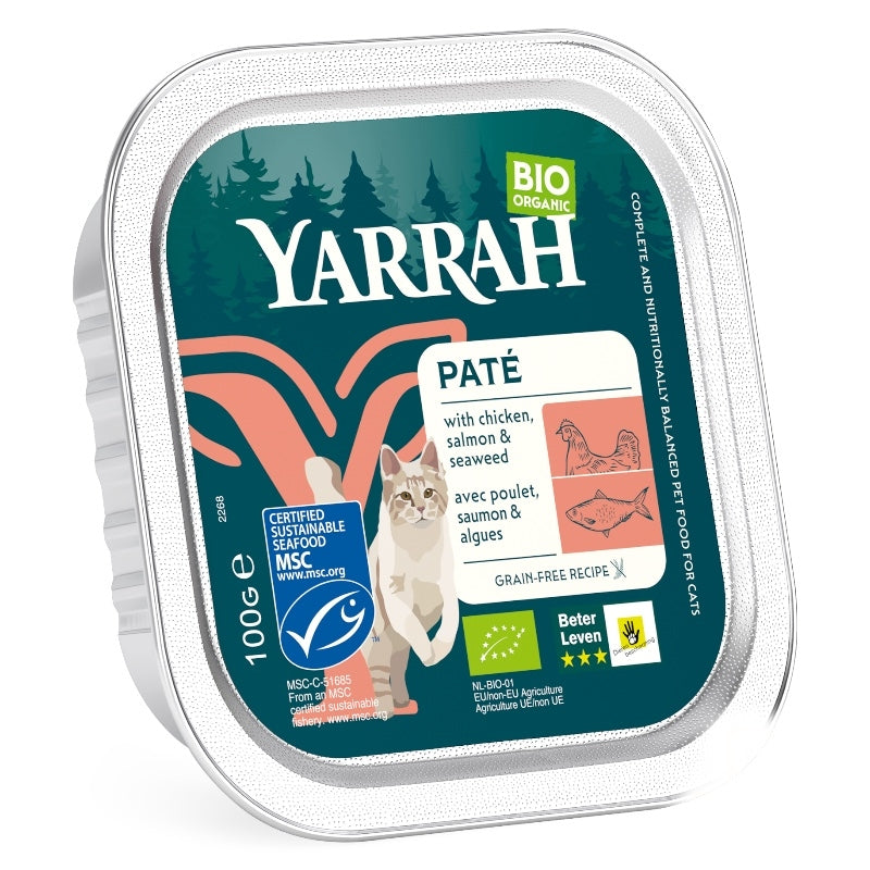 Pâté saumon avec algues marines pour chat BIO