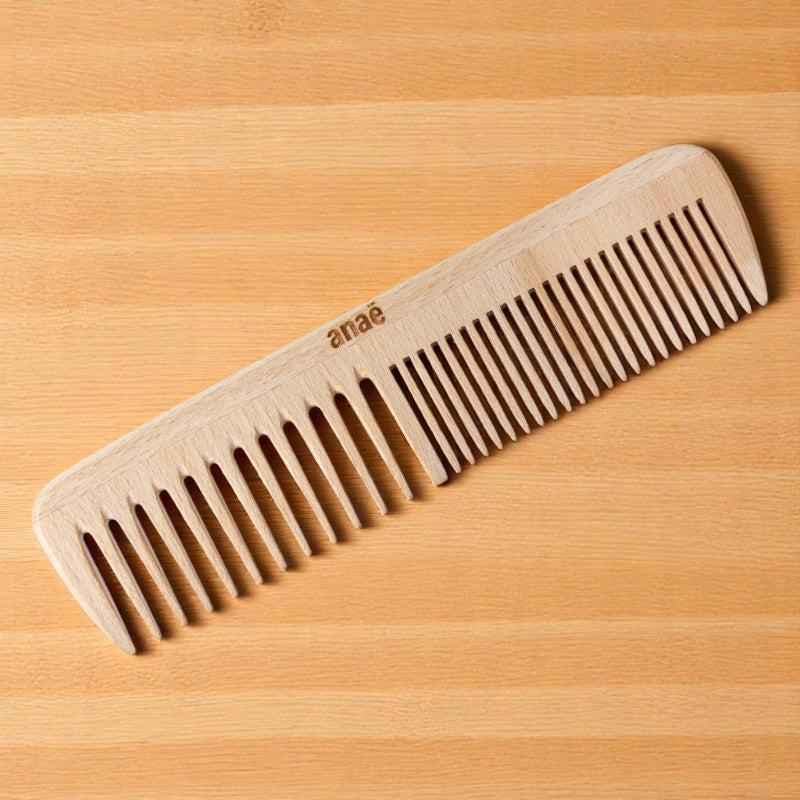 Anaé - Peigne double dents en bois