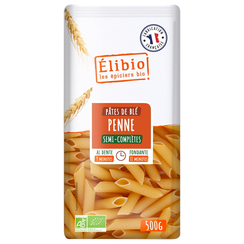 Elibio - Halbfertige BIO-Penne Rigate 500g