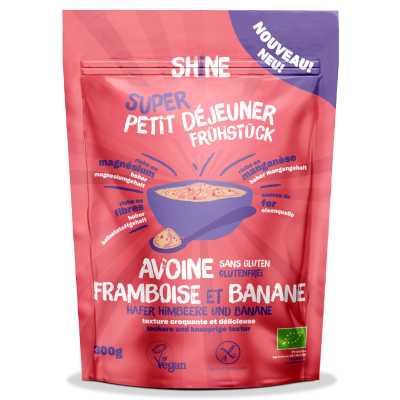 Petitdéjeuner Avoine framboise & banane BIO