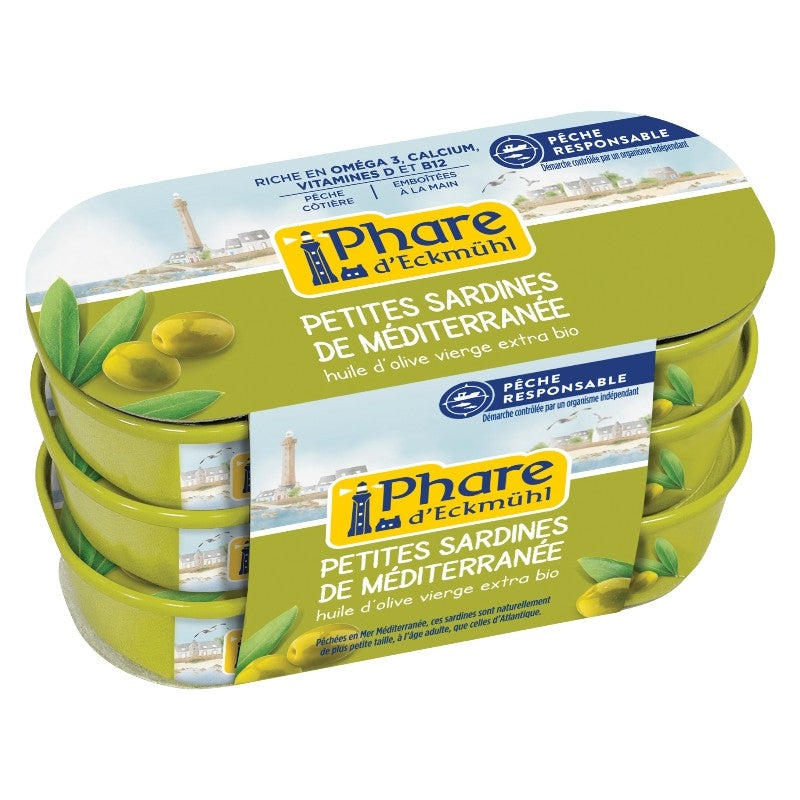 Petites sardines de méditerranée huile d'olive 123g
