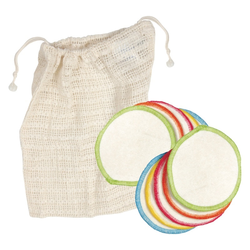 Anaé - Pochette de lavage avec 10 disques à démaquiller en coton BIO
