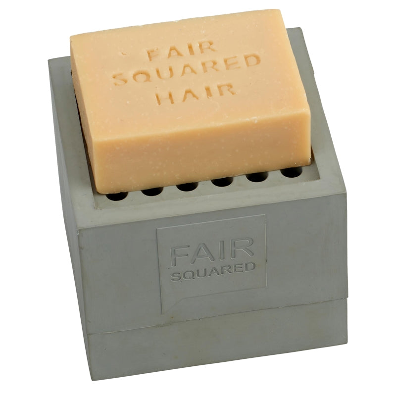 Fair Squared - Porte-savon en caoutchouc naturel gris 1 pièce