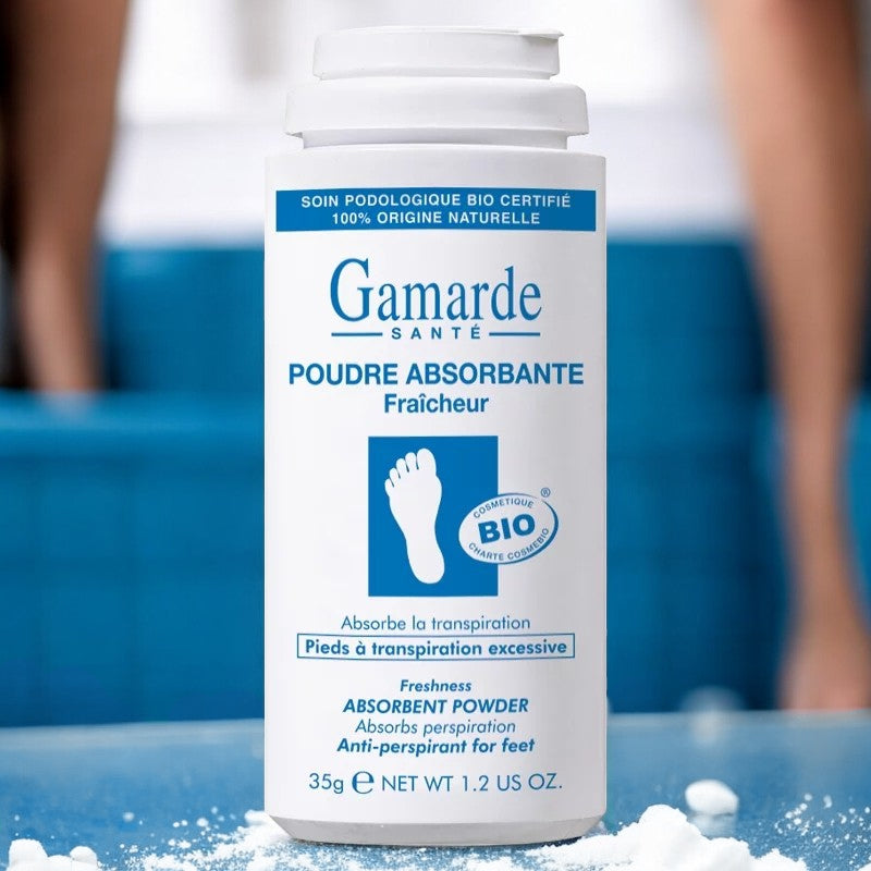 Gamarde - Frische-Puder BIO - bei übermäßigem Schwitzen an den Füßen - 35g